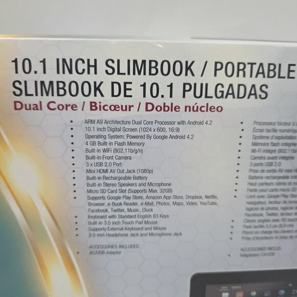 Icraig CLP289 10.1" Dual Core 4GB Slimbook Android Easy To Use WiFi Camera - Picture 4 of 6